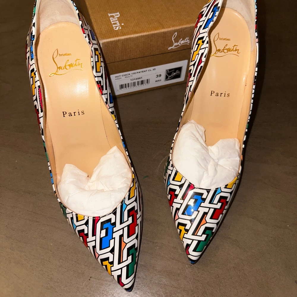 Christian Louboutin Hot Chick 100 Patent CL 3D